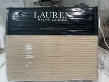 Ralph Lauren Spencer KING Soft Tan Quilted Matelasse Pillow Sham. Brand New