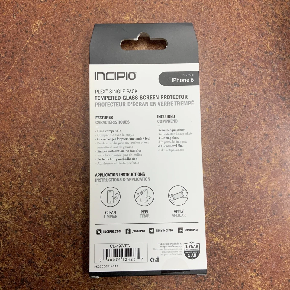 iPhone 6 Screen Protector, Incipio [Clear] PLEX Tempered Glass Screen Protecto.. - Image 2 of 2