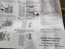 JZVXX 6FT Barn Door Hardware kit, Barn Door Track, Sliding Door Hardware kit, to