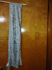 Francesca's Collections SCARF, Solid Sequin Silver Stretch