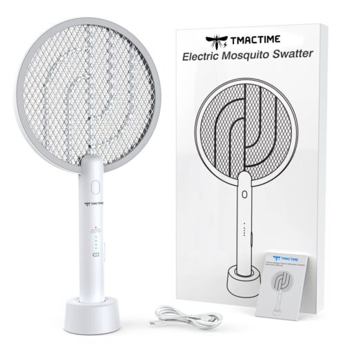 Bug Zapper Racket 4000V, Electric Fly Swatter Racket 3 Layers, for Kitchen Home