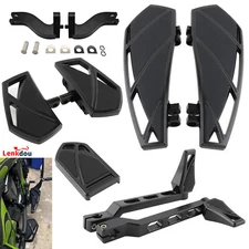 Black Foot Pegs Floorboards Shift Levers Kit For Harley Street Glide Road Glide 