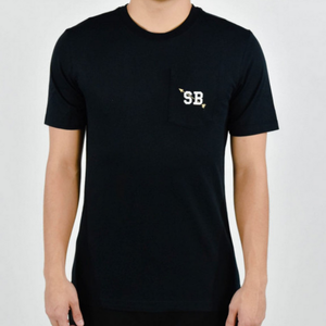 navy blue and gold nike shirt