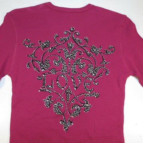 NEW OTOMIX ATHLETIC STUDDED THERMAL TEE T SHIRT Sz Womens S Magenta Pink - Picture 2 of 5