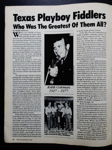 Grateful Dead Jerry Garcia Frets Magazine July 1985 Acoustic Guitar Garcia Kahn - Picture 8 of 12