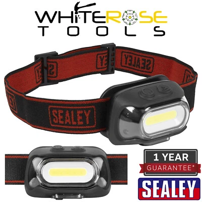 Sealey Head Torch Rechargeable Auto-Sensor 8W COB LED 500 Lumens