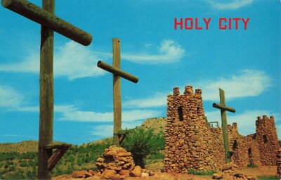 Postcard Holy City Easter Pageant Grounds Near Lawton Oklahoma Wichita Mountains
