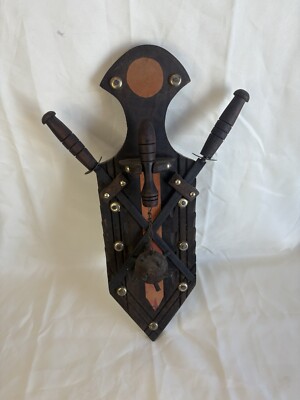 Vintage Medieval Sword & Mace Plaque ~ Wall Decor Beautiful    