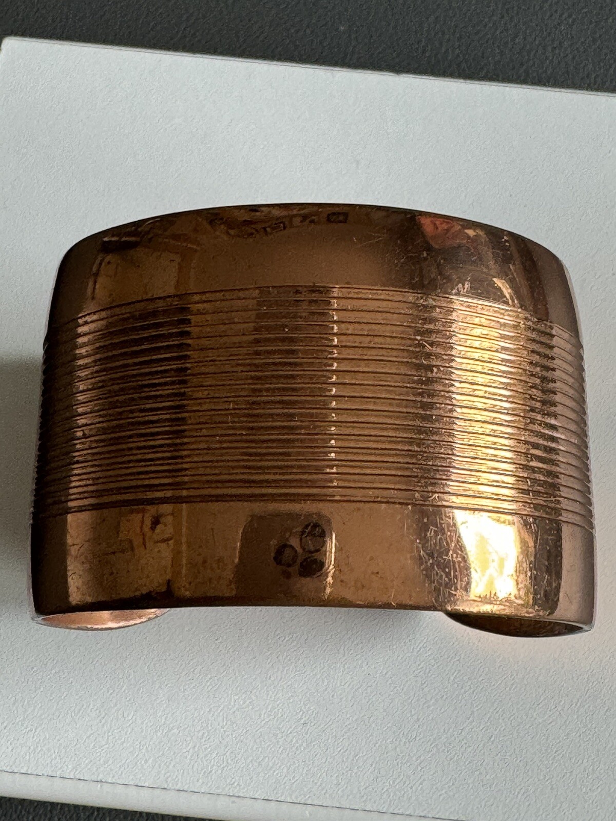 Vintage Dionne Cole Solid Copper Cuff Bracelet 1.… - image 2