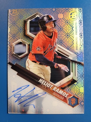 Heliot Ramos 2018 BOWMAN HITEC PROSPECTS AUTO #PHT-HR SAN FRANCISCO GIANTS! - 第 1/2 張圖片
