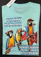 Tommy Bahama Men's Graphic T / Blue Swell-Pocket / STADIUM LIGHTS