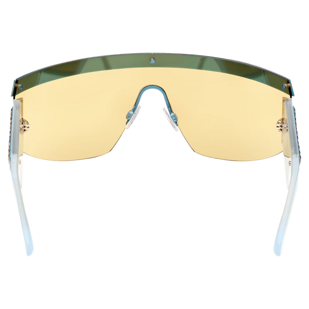 Swarovski SK363 30X Blue/Yellow Shield Half-Rim Sunglasses  display picture 2