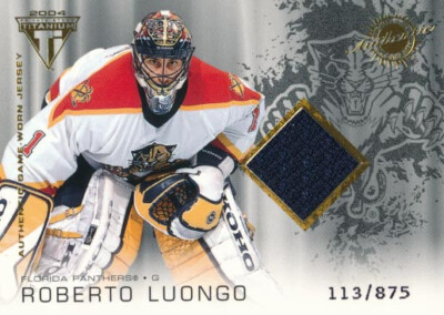 2003-04 Titanium GAME JERSEY #158 ROBERTO LUONGO - Florida Panthers