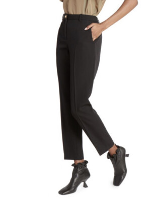 New $990 Givenchy Women Wool Cigarette Pants Black US/40 It Italy