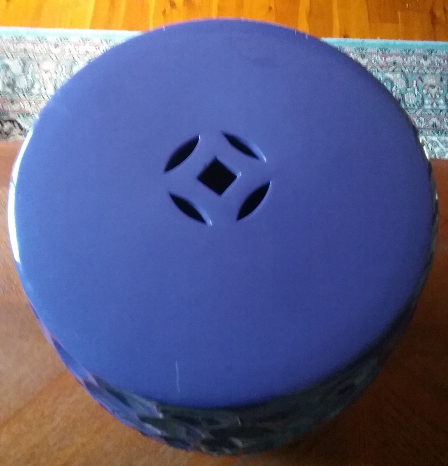 Purple decorator ceramic drum stool eBay
