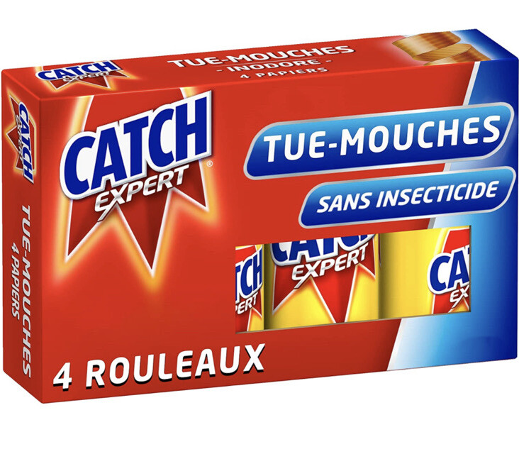 Piège à Mouches Catch Rouleau de Glue pour Cuisine et Véranda sans Odeur