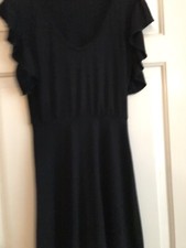 Pretty Little Thing Black Skater Dress Size 6