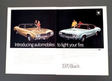 1970 Buick Gs 455 And Skylark Sport Coupe 2 Page Original Magazine Auto Ad Print