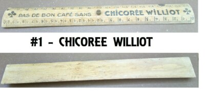 Altes Pub Lineal ''KEIN GUTER KAFFEE OHNE WILLIOT CHICORÉE'' Doppeldezimeter