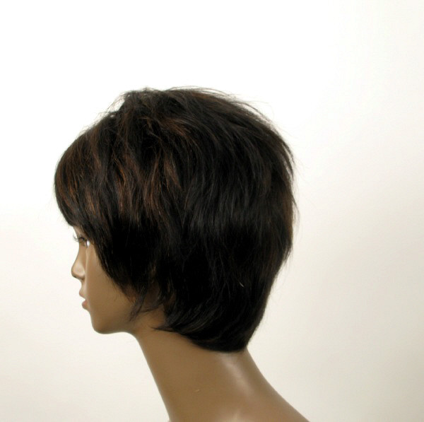 Perruque Afro Courte En Cheveux Naturels - Noir Et Cuivré, Kit KITTY 04/1b30, Neuve Avec étiquette