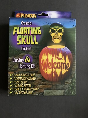 Pumpkin Masters Floating Skull Illusion Carving & Lightning Kit-Battery Operated