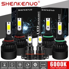 For Gmc Sierra 1500 2500hd 3500hd 2008-2013 Led Headlight Hilow Fog Bulbs Combo