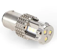 1157 AMBER/DARK GREEN Dual Color LED Bulb only Watermelon Glass Lens (SET/2)