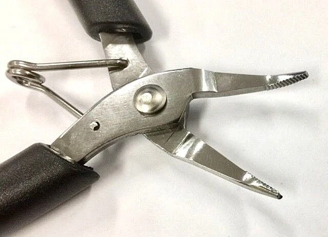 Alicate de nariz doblado con abalorios (con dientes) + escariador de cuentas y 4 agujas de abalorios de ojo grande Foto 2 de 4