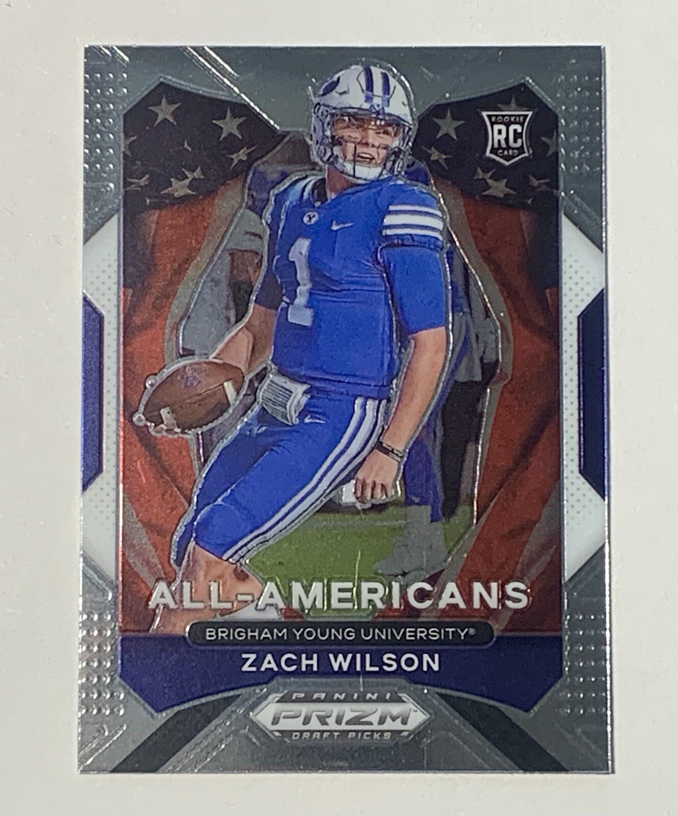 2021 Panini Prizm Draft Picks Zach Wilson #182 All-Americans RC