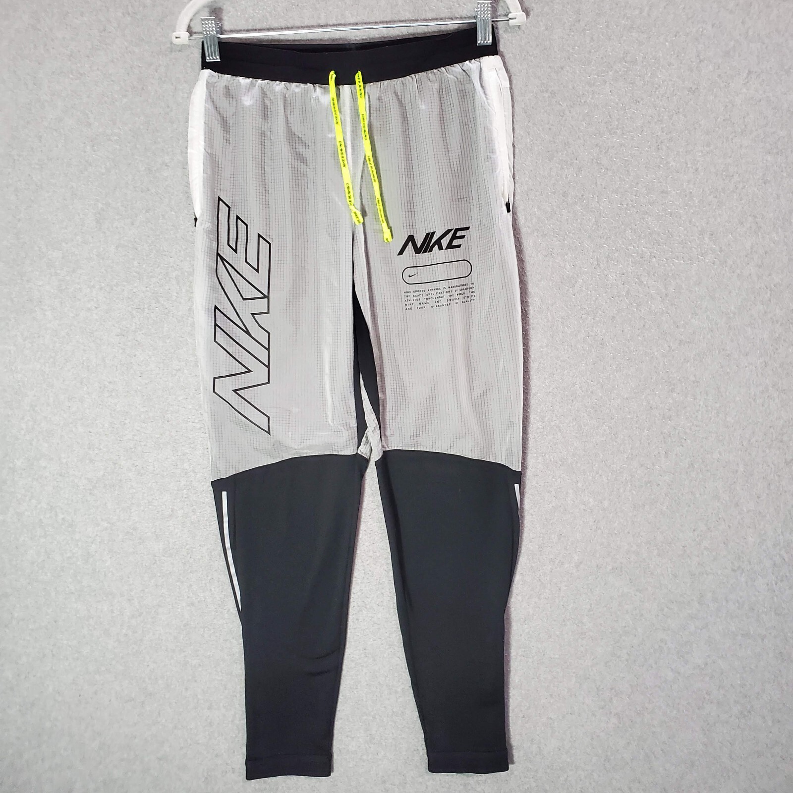 Nike Men Activewear Pants Small Gray Colorblock Phenom Elite Track Dri