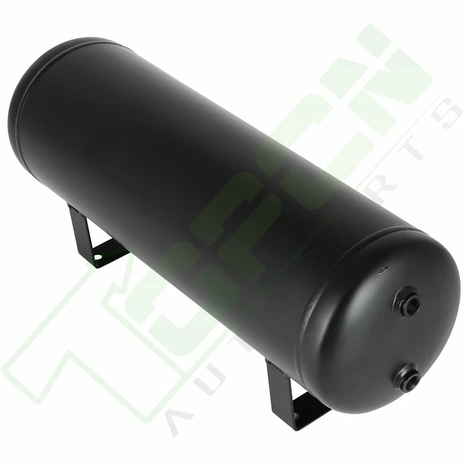 Tanque de aire de 2,5 galones y 6 puertos para compresor de bocina de tren suspensión neumática 200 PSI Foto 4 de 4