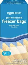 AB Freezer Gallon Bags, 90 Count (Previously Solimo)