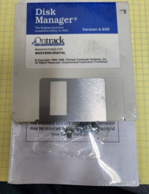 Western Digital Disk Manger für DOS Ver. 6.03D - NEU / Versiegelt!