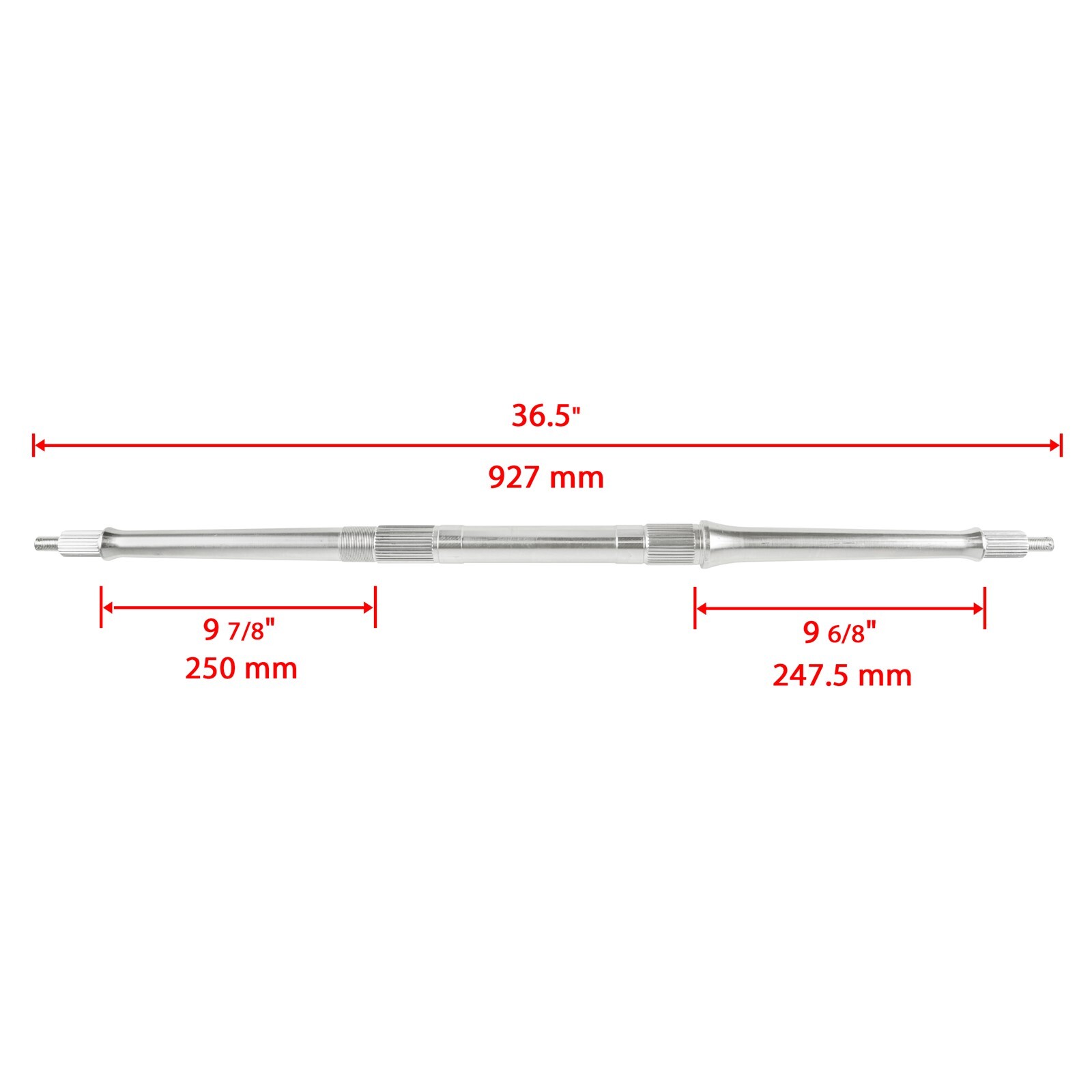 Rear Axle Shaft with Nut for Yamaha Banshee 350 YFZ350 1987 1989 1990