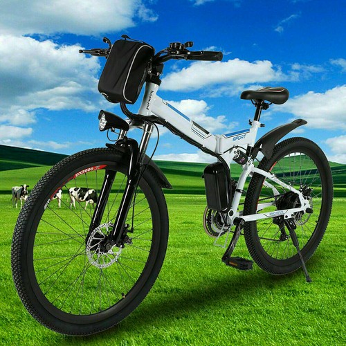 26''Bicicletta Elettrica E-Mountain Bike Bici Elettrica 21velocità Bici da  città | eBay