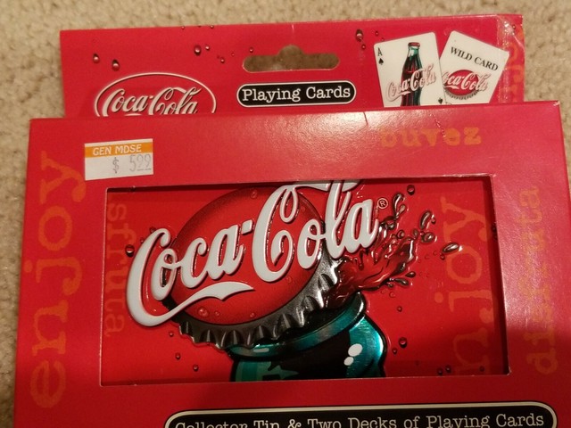 Coca-Cola Collector Tin & Two Decks of Playing Cards in Original Box | eBay