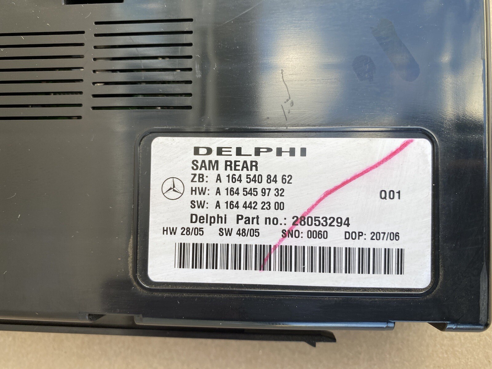 06-12 Mercedes W164 W251 R ML GL REAR SAM SIGNAL ACQUISITION 