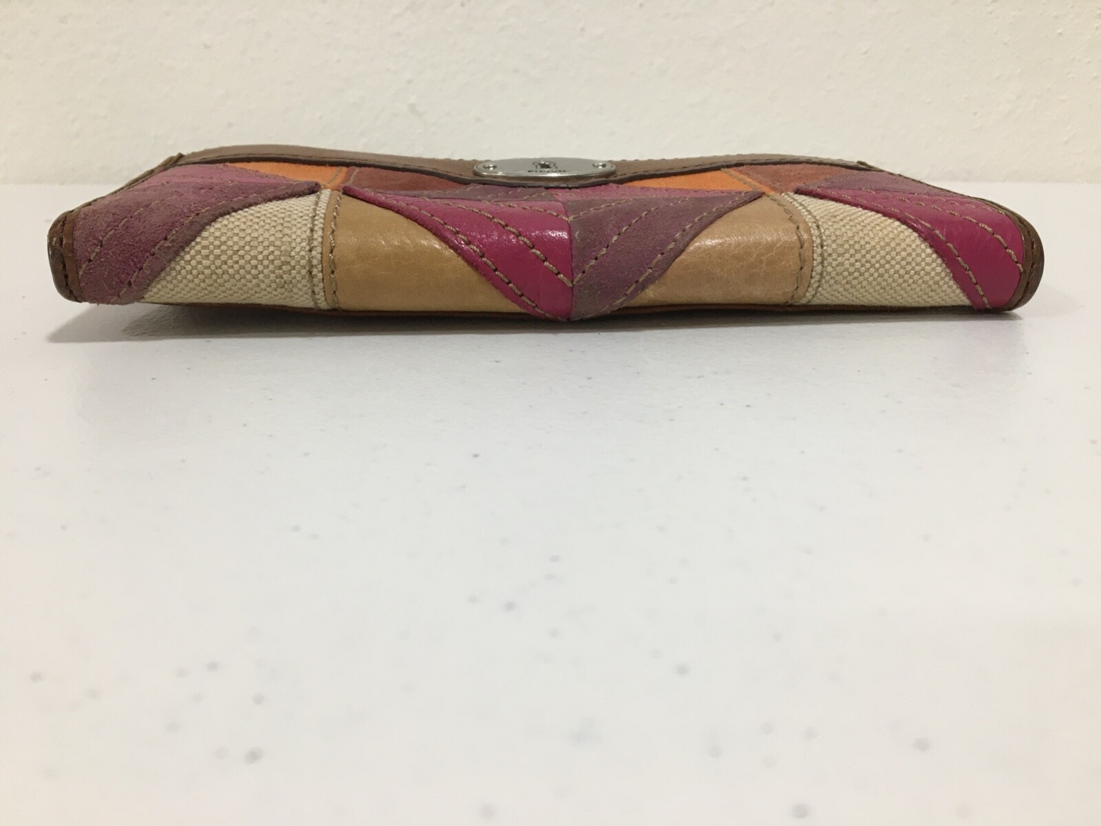 Fossil Maddox Multicolor Patchwork Brown Leather … - image 16