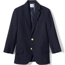 Lands' End School Uniform Boys Hopsack Blazer Deep Navy Choose size