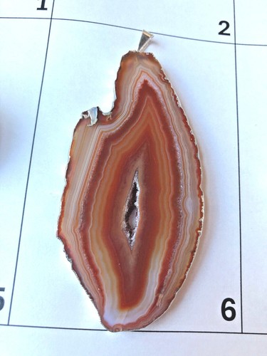 Agate Quartz Slice Druzy Geode Stone Pendant Necklace Reiki Jewelry, Pick Number - Picture 33 of 40