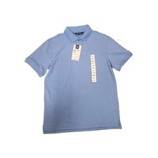 NWT Members Mark Stretch Lightweight Wicking Men's Pique Polo Neela Blue Medium