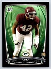 2014 Bowman 61 Adrian Hubbard Rookies Black   Green Bay Packers Football Card