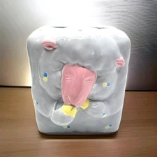 Fitz and Floyd Sheila Sheep Ceramic Tissue Box Cover 1985 Fantasy Fair Gray