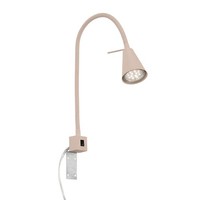 Leselampe Led Bettleuchte Schwenkbar Wandleuchte GU10 Flexarm 40Cm Metall Beige