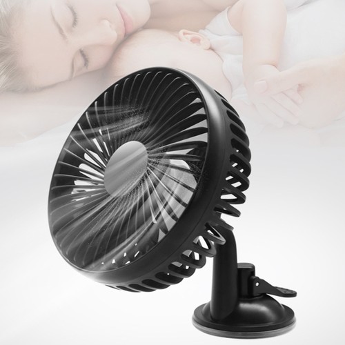12V-24V Portable Vehicle Auto Car Fan Oscillating Suction Cup Auto Cooling Fan - Picture 4 of 15