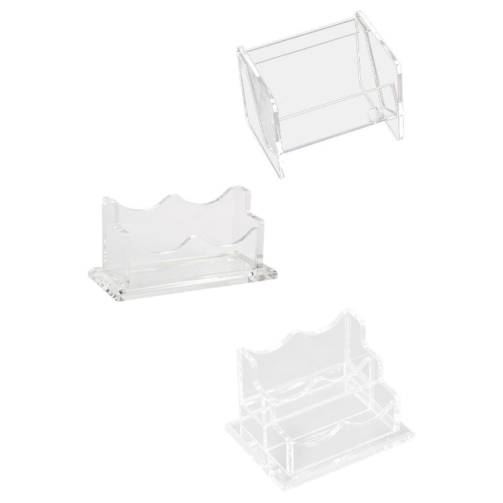 Desk Business Card Holder Acrylic Clear Storage Rack for Exhibition Store