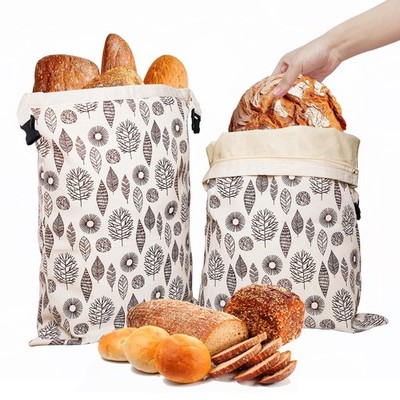 Reusable Beeswax Bread Bags for Freezer & Refrigerator, 17''×13'' Natural Beesw...