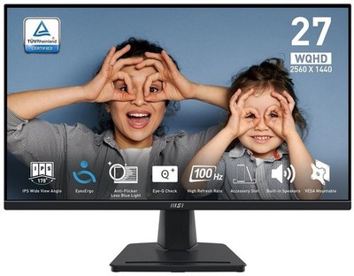 MSI PRO MP275Q (27 Zoll WQHD (2560 x 1440) entspiegelt (matt) IPS) 100 Hz 1 ms