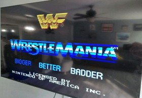 WWF WrestleMania Steel Cage Challenge NES 1992 Tested Cart Discoloration