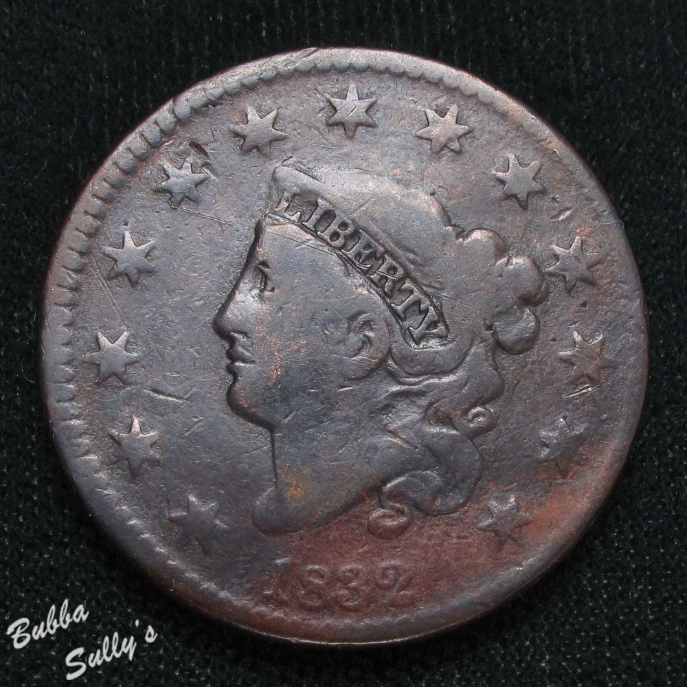 25+ 1832 Year Coronet Head US Large Cents (1816-1839) for sale